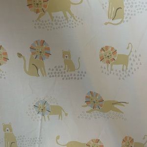 Pottery Barn Kids lion fitted crib sheet